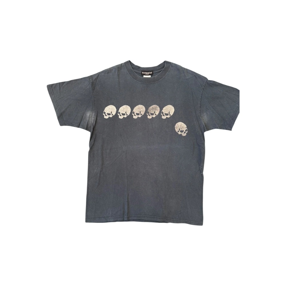 Mastermind Japan T-shirt Mens Large Black Good Metallic Skulls 00s Vintage